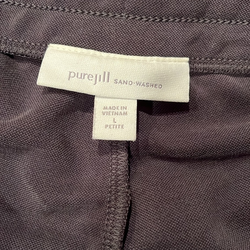 J. Jill Pure Jill Women's Size Large Petite Pants Gray Pull On Tencel Modal - Picture 4 of 11